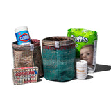 COVERED VINTAGE KANTHA QUILT ORGANIZER / Medium