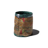COVERED VINTAGE KANTHA QUILT ORGANIZER / Medium