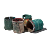 COVERED VINTAGE KANTHA QUILT ORGANIZER / Medium