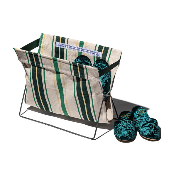 Folding Bag Storage For Cáfe / Green Stripes