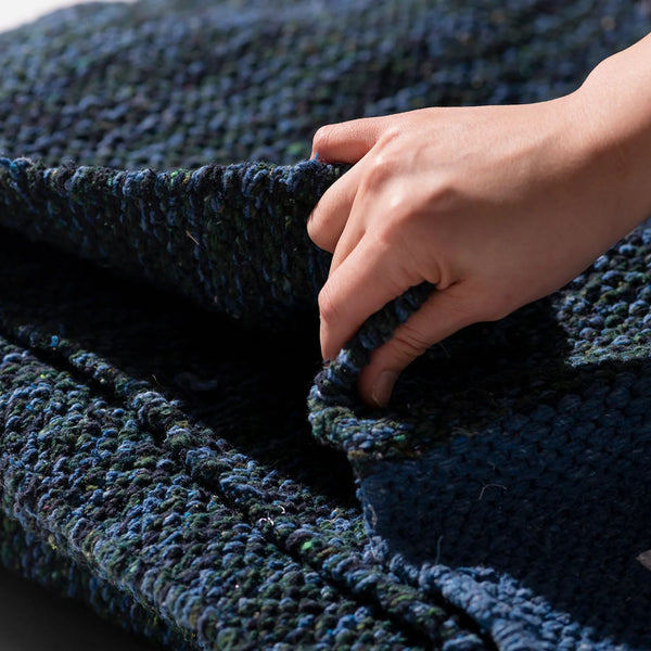 Handloomed Recycle Yarn Rug  / 2.25x3m Blue