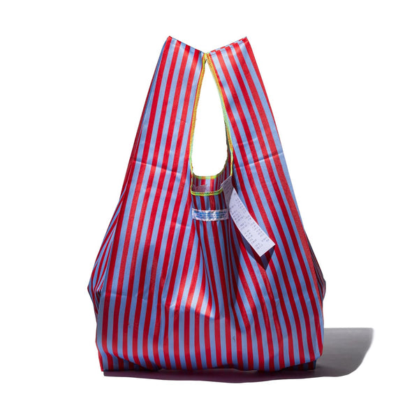 School Tie Fabric Bag - Red X Light Blue