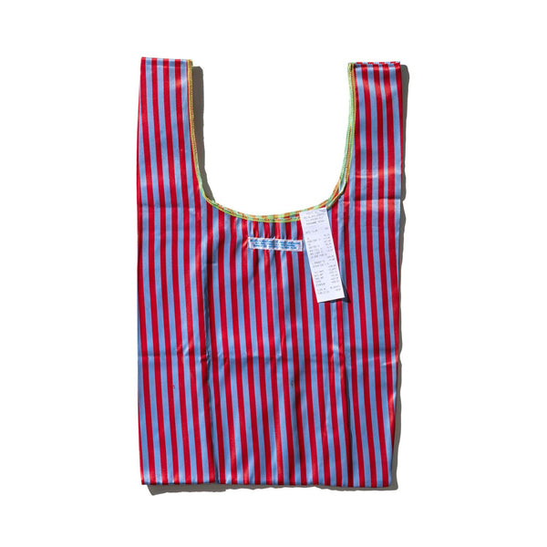 School Tie Fabric Bag - Red X Light Blue