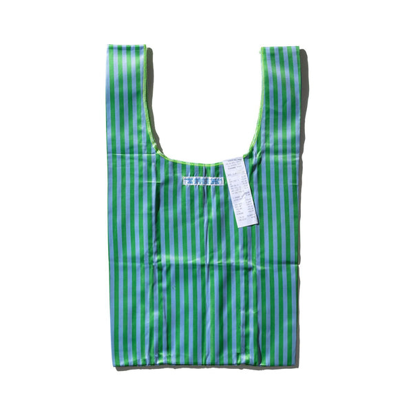 School Tie Fabric Bag - Green X Light Blue