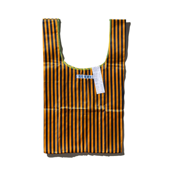 School Tie Fabric Bag - Dark Brown X Yellow