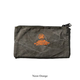 Vintage Tent Fabric Pouch - Neon Orange