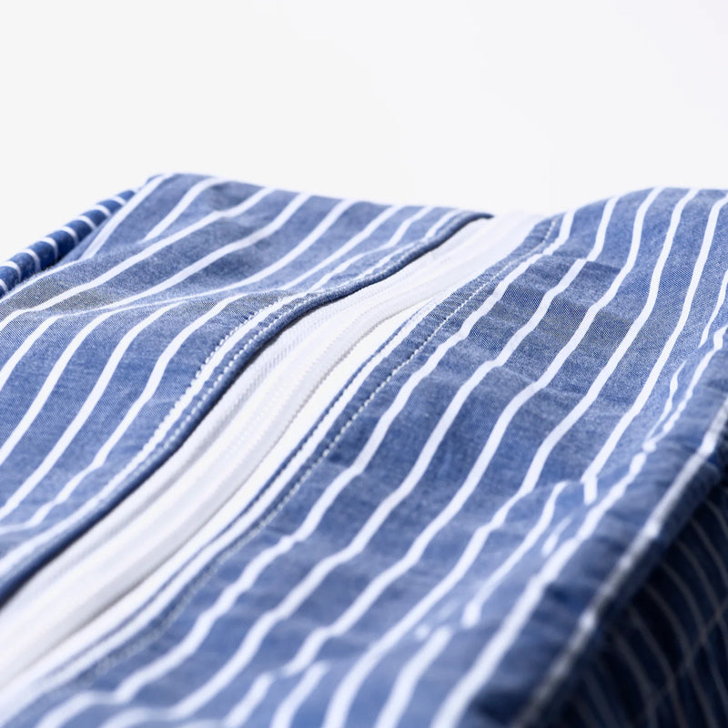 Shirt Fabric School Bag / Stripe A