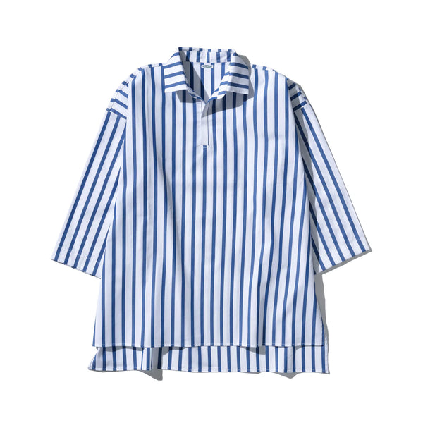 Cotton Stripe Shirt Regular Collar / White – Puebco Canada