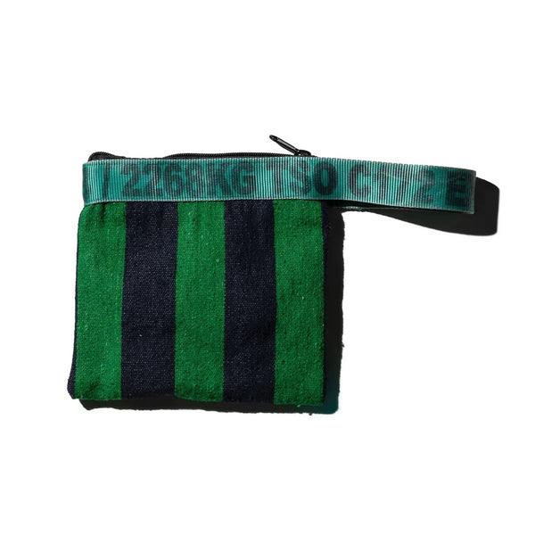 Rug Pouch / Green X Navy Blue