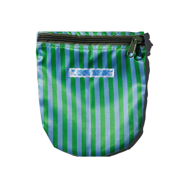 Puebco Canada School Tie Fabric Semicircle Pouch - Green X Light Blue