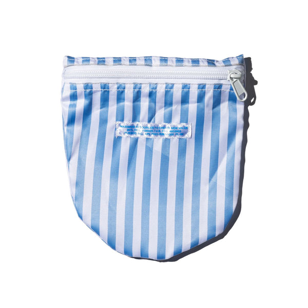 Puebco Canada School Tie Fabric Semicircle Pouch - Light Blue X White