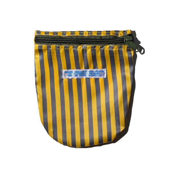 Puebco Canada School Tie Fabric Semicircle Pouch - Yellow X Gray