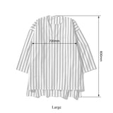 Cotton Stripe Shirt Crew Neck / Green