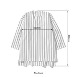 Cotton Stripe Shirt Crew Neck / Green