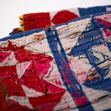 VINTAGE KANTHA QUILT PET BED W/CUSHION