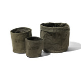Canvas Pot Cover Large Green