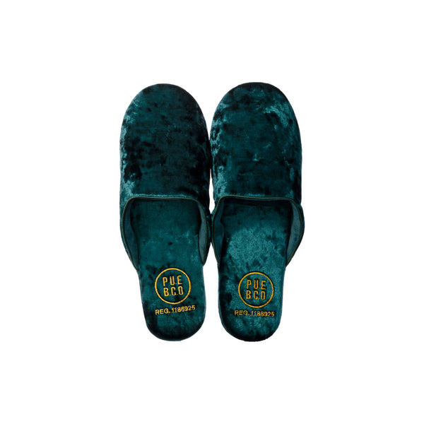 Velvet Slipper Large Green