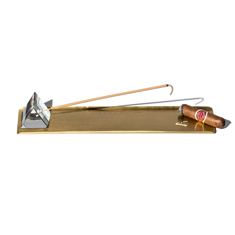 Prism Incense Holder w/ Brass Tray
