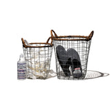 RATTAN TOP WIRE BASKET / Small