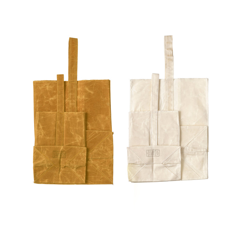 Grocery Bag With Handle - Small Brown