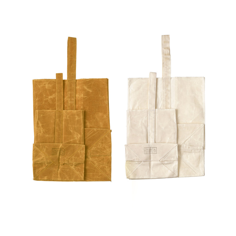 Grocery Bag With Handle - Small White